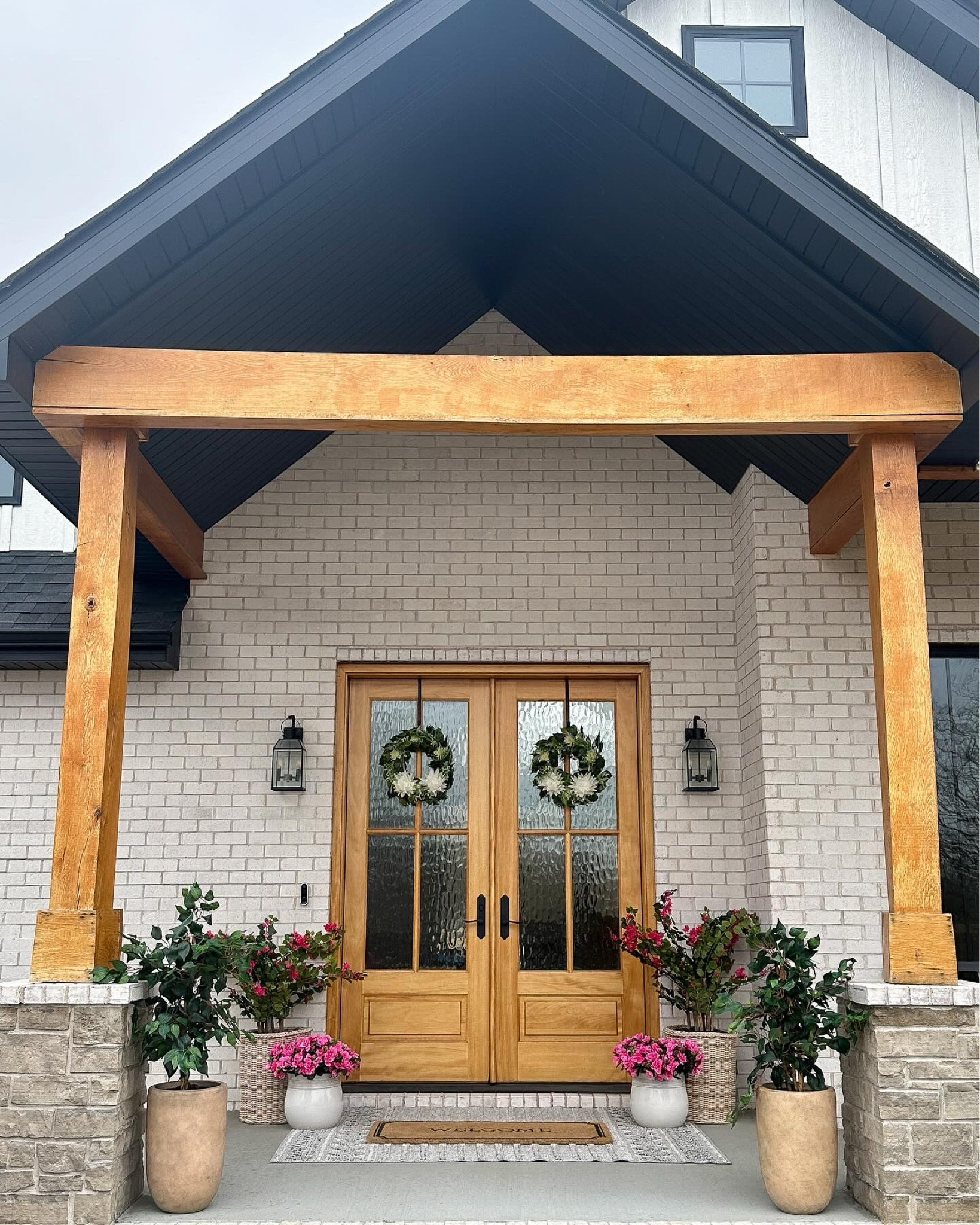 Front porch views, florals, front porch , home , exterior design 

#LTKsalealert #LTKhome #LTKSeasonal