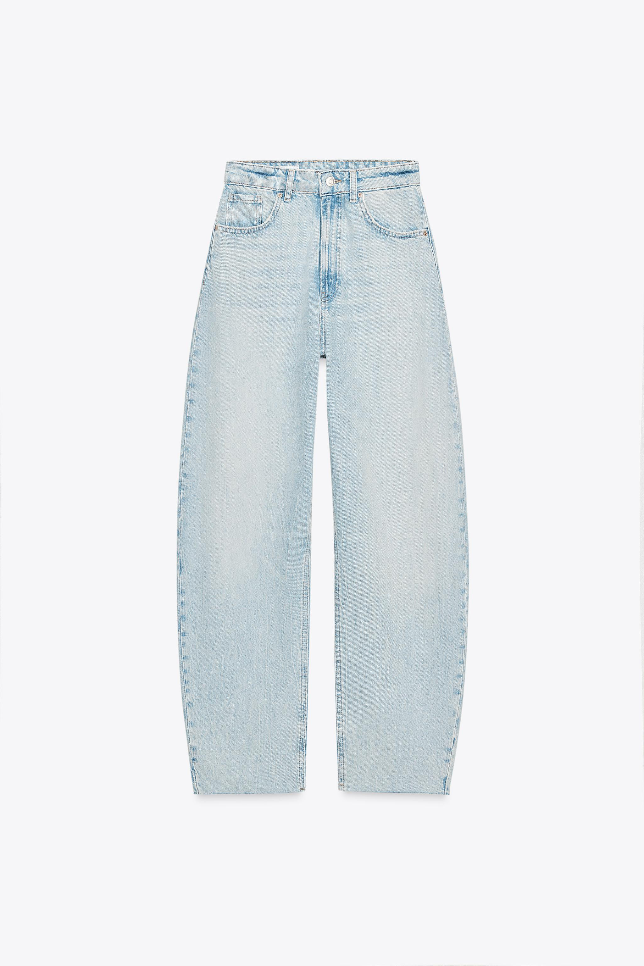 HIGH-WAIST BARREL TRF JEANS | Zara US