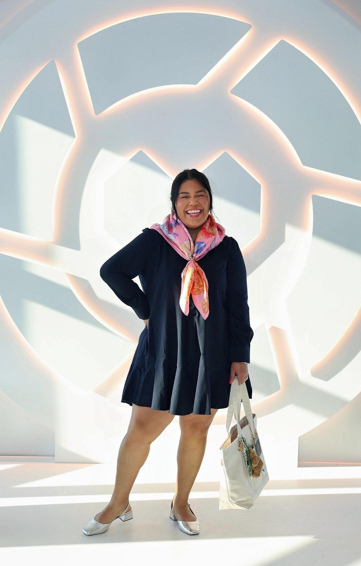 This Callaghan dress from Tuckernuck is sooo good! It comes in a ton of different fabrics, colors, and patterns. I’m wearing it in an XL and I will say that it’s just the right length for me. If you’re any taller though just be mindful it can get a little short. I’m 5’1” for reference.

My silver sling back block heels from Naturalizer are perfect for work, a conference, or to pair with jeans. They also come in a ton of different leathers, suede, and faux animal hair. 

My scarf is Hermes, but I’ve linked some other options as well. 

#LTKOver40 #LTKMidsize #LTKCon