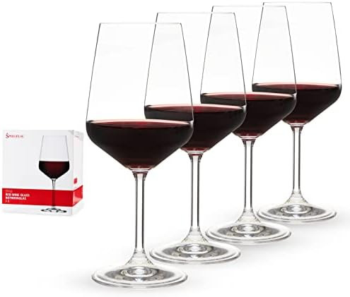 Spiegelau Style Red Wine Glasses, Set of 4, European-Made Lead-Free Crystal, Classic Stemmed, Dis... | Amazon (US)