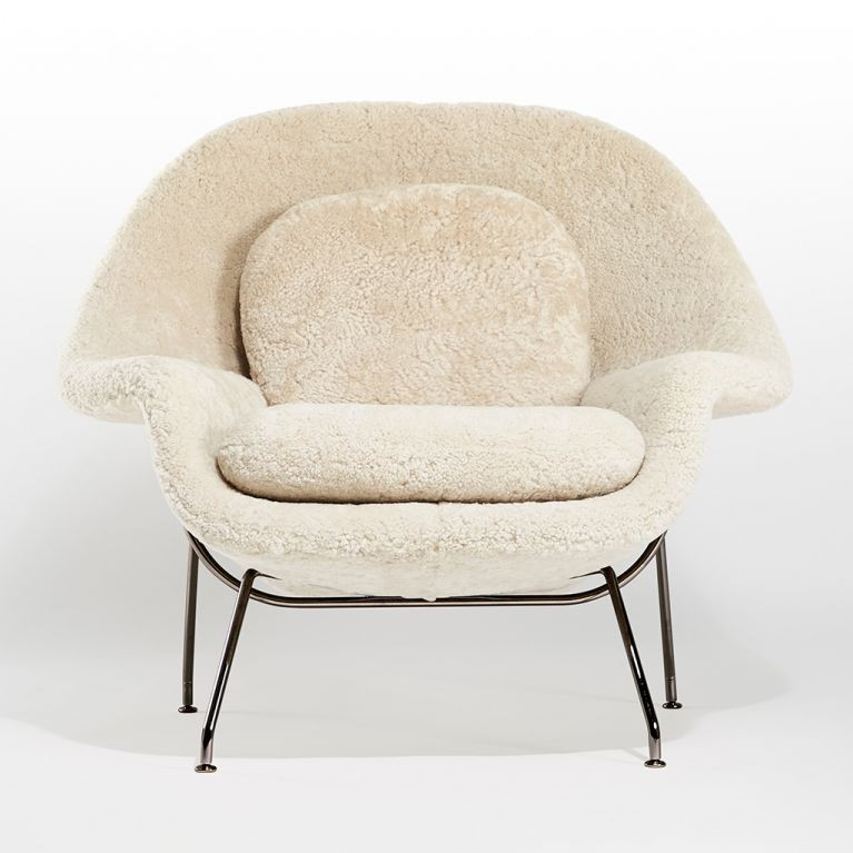 Limited Edition Womb Relax Armchair in Moonlight & Black Chrome | The Conran Shop (UK & FR)