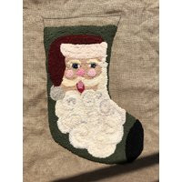 Santa Christmas Stocking Rug Hooking Pattern | Etsy (US)