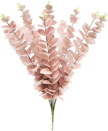 10Pcs Artificial Flower Faux Eucalyptus Leaves Spray Artificial Eucalyptus Branches Plants Artifi... | Amazon (US)
