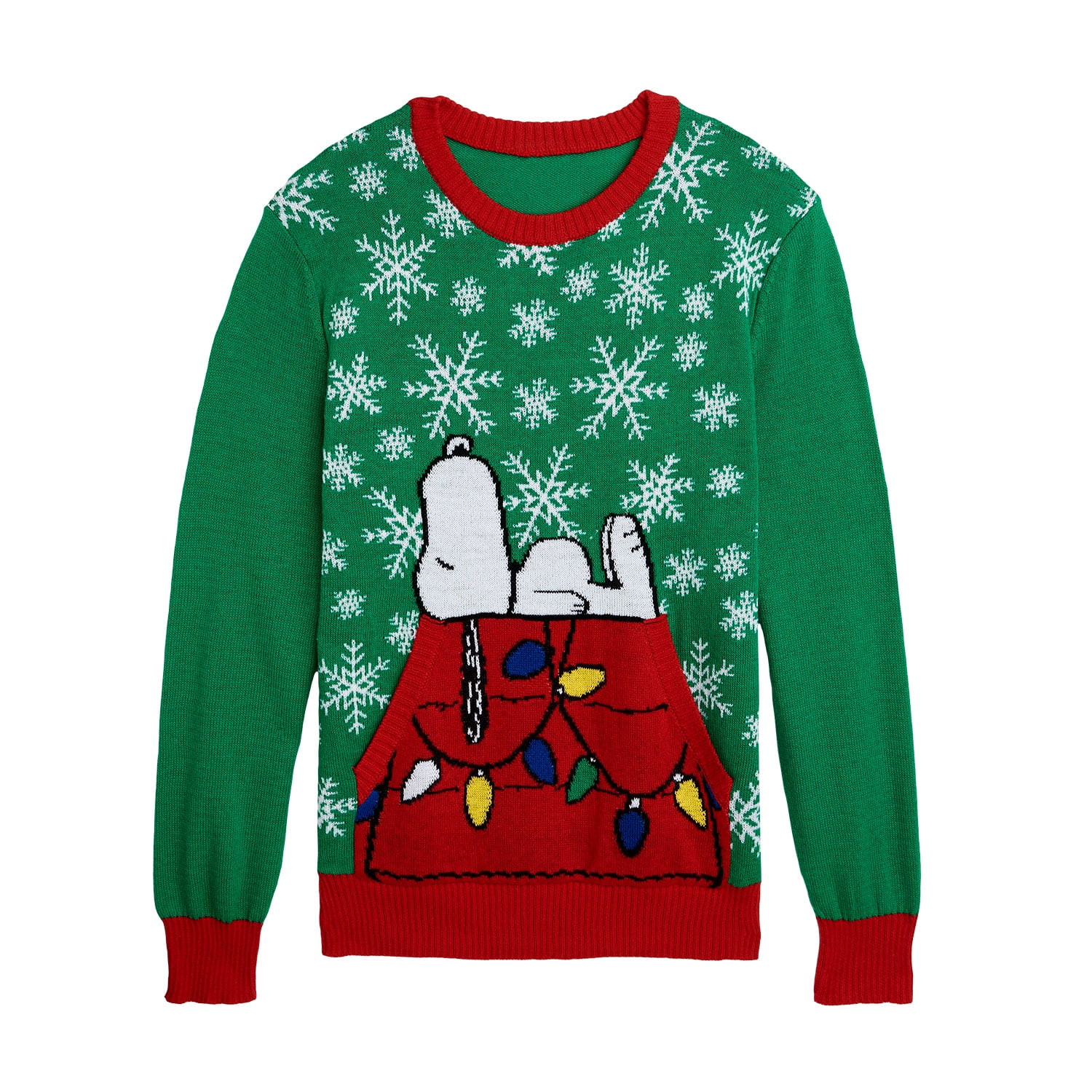 Peanuts - Snoopy - Snowflake Holiday Nap - Adult Unisex Funny Ugly Christmas Sweater for Men and ... | Walmart (US)
