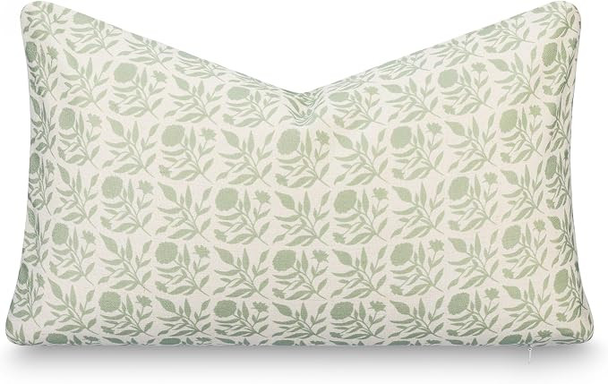 Crumbs Home Modern Farmhouse California Casual Indoor Outdoor Lumbar Pillow Cover, 12"x20" Water ... | Amazon (US)