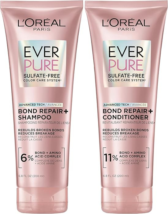 L'Oreal Paris EverPure Sulfate-Free Vegan Hair Care Kit - Shampoo and Conditioner to Strengthen a... | Amazon (US)