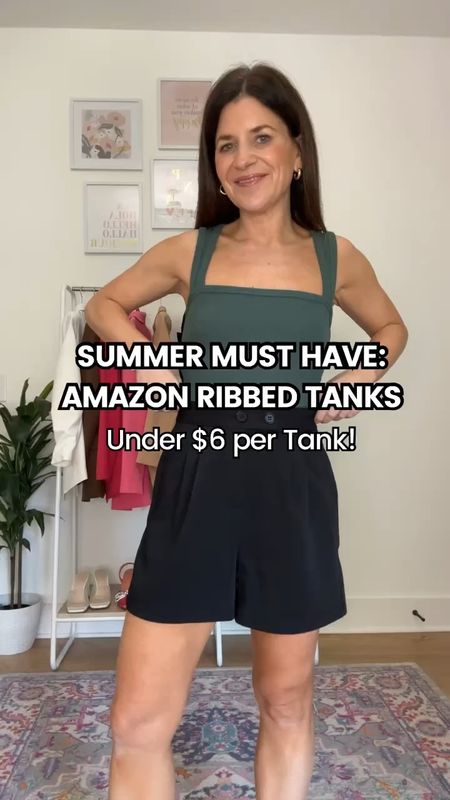 Tank Set - 30% off, 2 for under $12.  Use code 30IKO8O7.  Promo ends 5/23

Note: The listing calls these workout tops...I would not work out in these.⁣

#LTKSaleAlert #LTKFindsUnder50 #LTKStyleTip