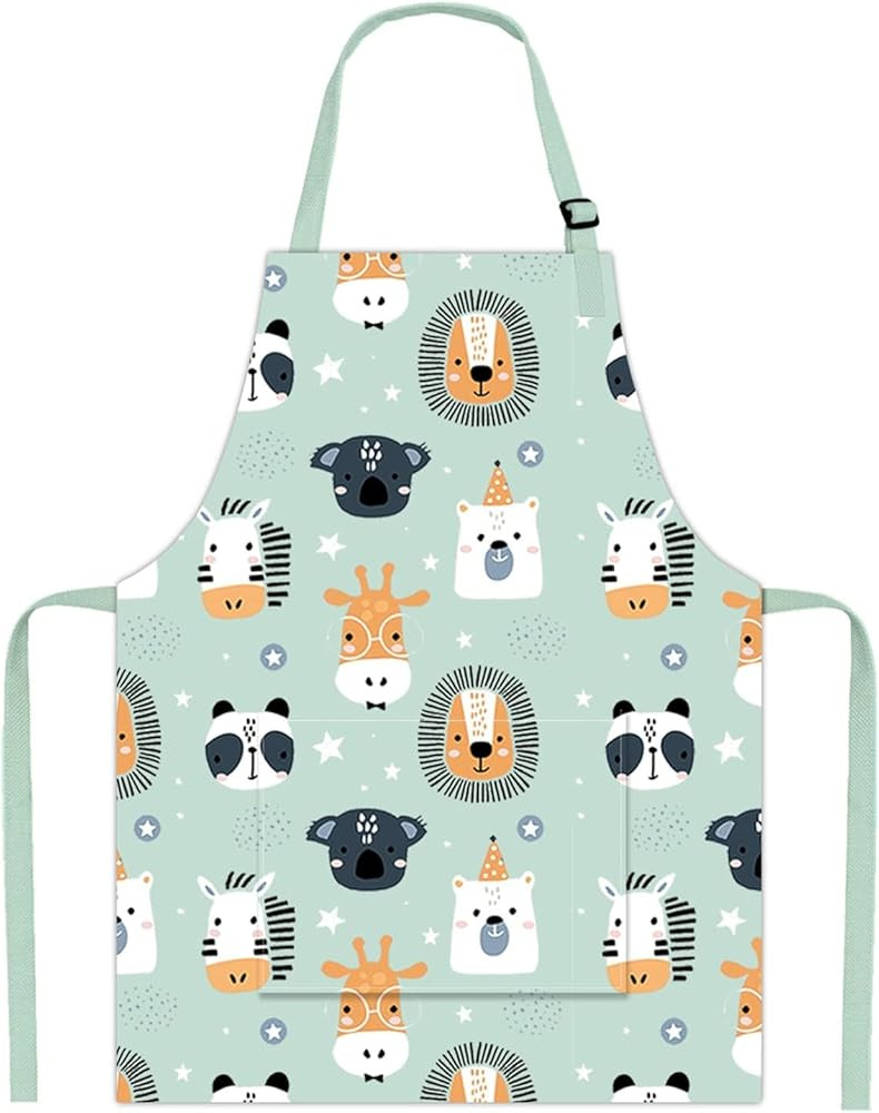 Kids Apron Adjustable Strap for Boys and Girls 100% Cotton, Toddler Chef Apron with Pocket for Ki... | Amazon (US)