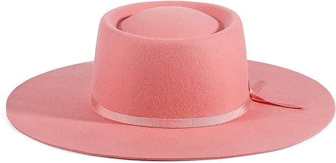 FEMSÉE Fedora Hats for Women Pork Pie Firm Felt Hat- 100% Wool Felt Hat Vintage Wide Brim Winter... | Amazon (US)