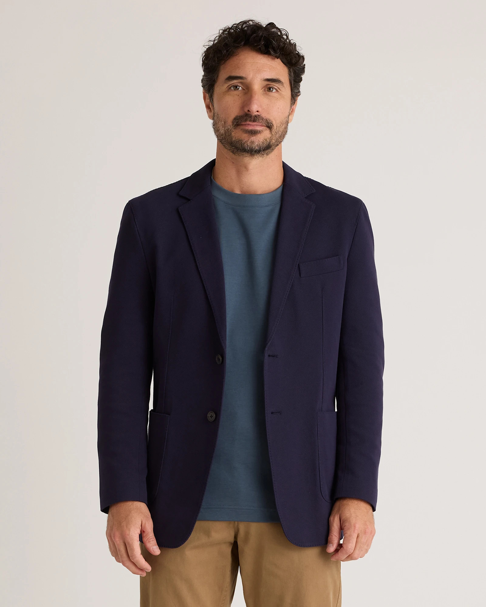 Cotton Pique Knit Blazer | Quince