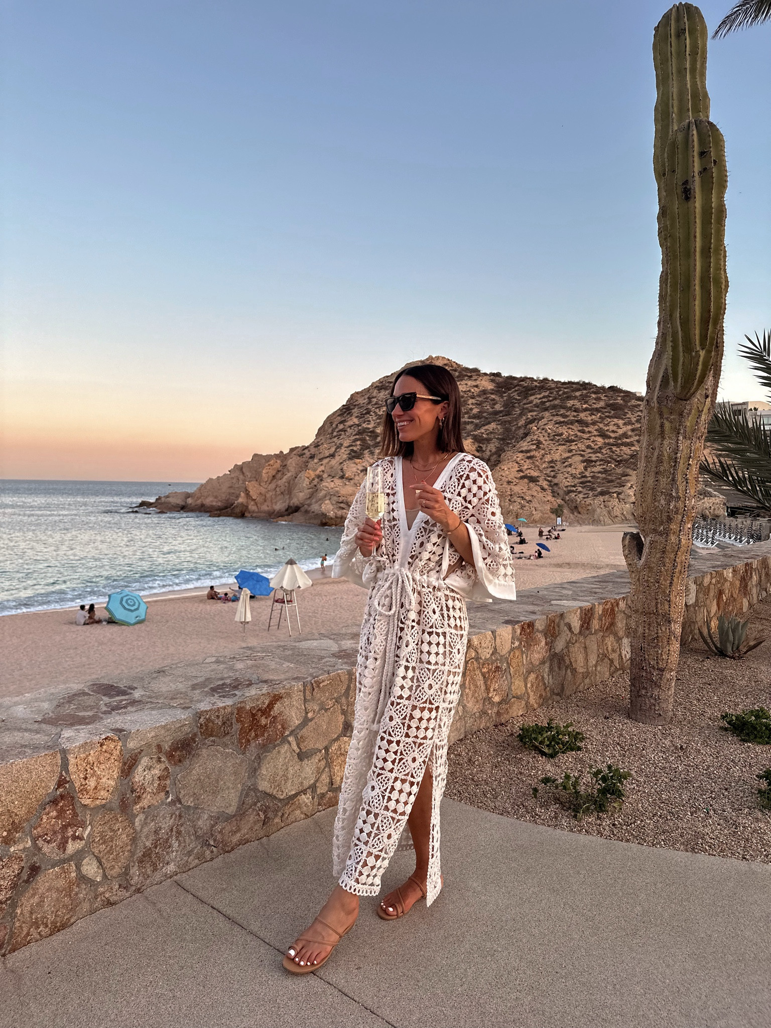 Tonight’s OUTIFT 
Wore a fitted nude slip under the crochet dress (works as a coverup as well) 


#LTKOver40