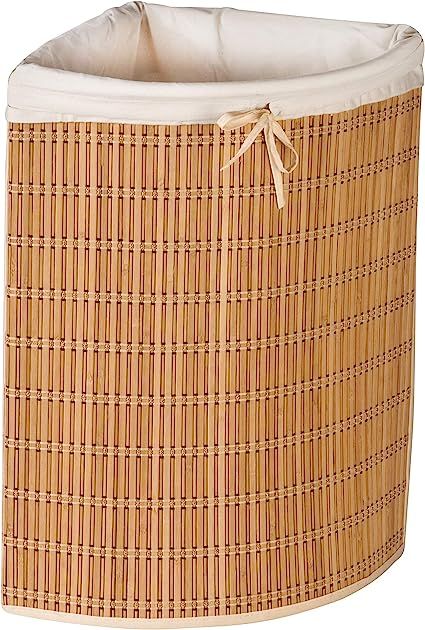 Honey-Can-Do Bamboo Wicker Corner Hamper | Amazon (US)