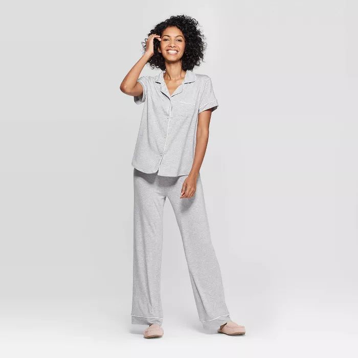 Women's Beautifully Soft Notch Collar Pajama Set - Stars Above™ | Target