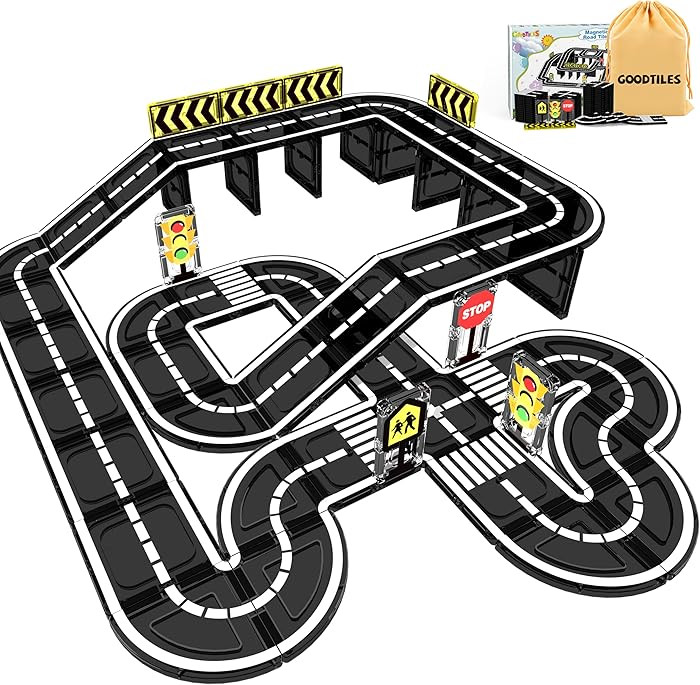 Magnetic Tiles Road Expansion Set, STEM Magnetic Building Blocks for Kids Ages 3-5 4-8 5-7, Presc... | Amazon (US)