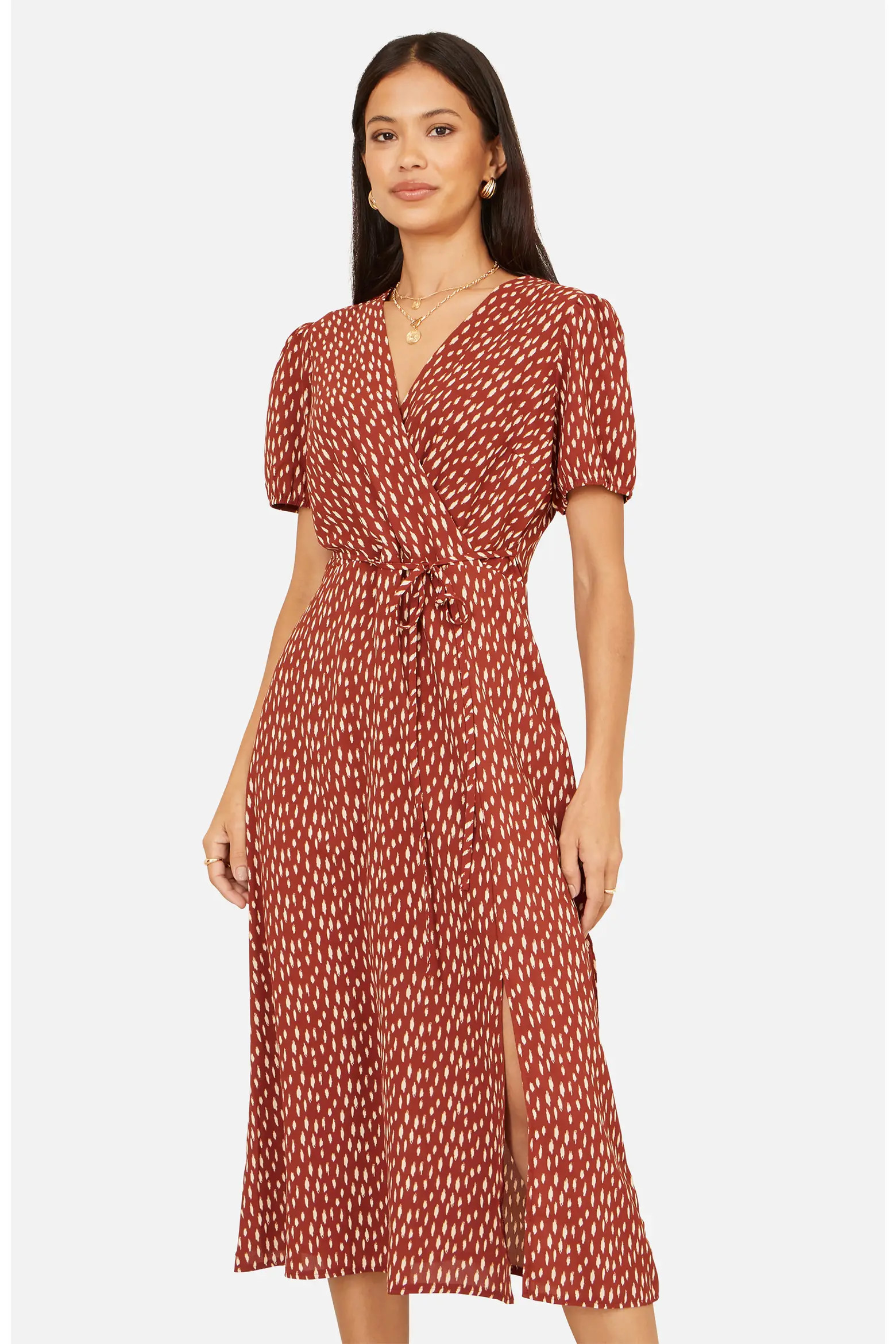 Spot Wrap Midi Dress (Women) | Nordstrom | Nordstrom