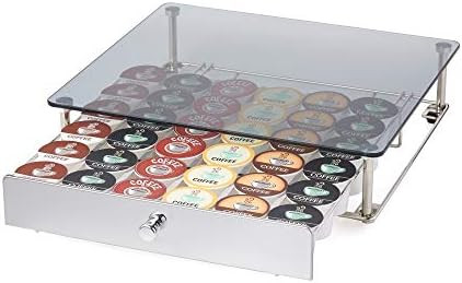 Nifty Rolling Coffee Pod Drawer – Glass Top & Nickel, Compatible with K-Cups, 36 Pod Pack Holde... | Amazon (US)