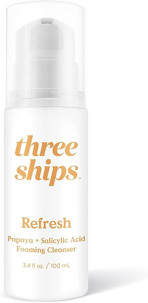Three Ships Refresh Papaya And Salicylic Acid Cleanser - Vegan Facial Cleanser Brightens And Bala... | Amazon (CA)