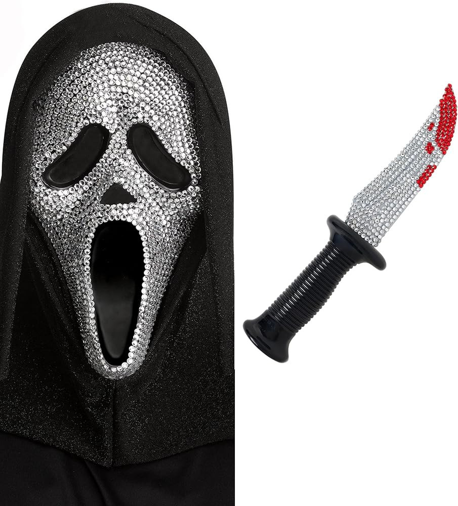 Spirit Halloween Ghost Face ® Bling Full Mask and Bowie Knife Bundle | Officially licensed | Hor... | Amazon (US)