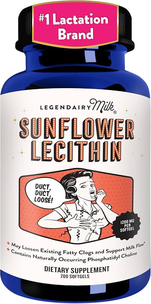 Legendairy Milk Sunflower Lecithin 1200mg, Lactation Support, Sunflower Lecithin Supplement for C... | Amazon (US)