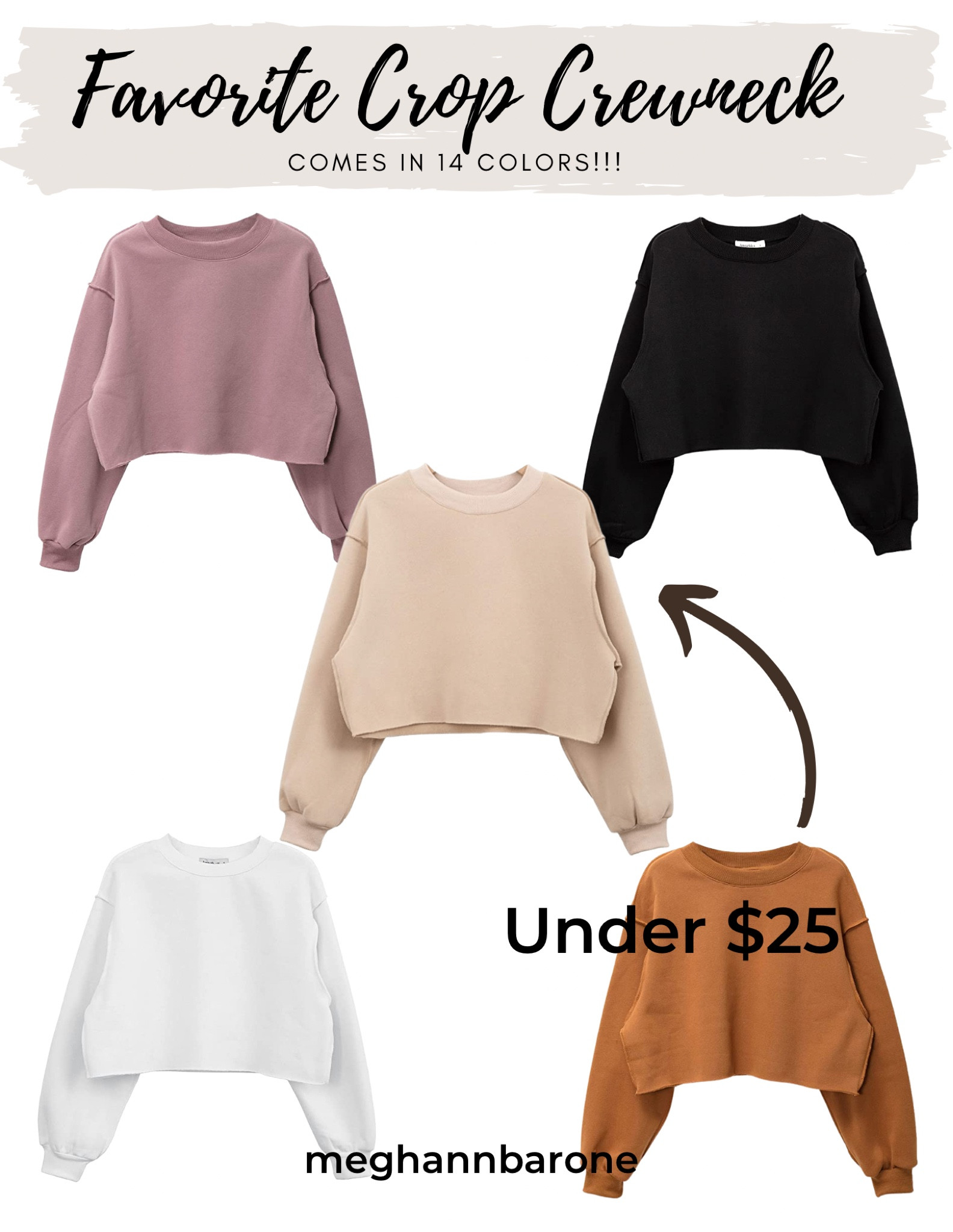 My favorite Amazon crop crewneck for fall. Comes in 14 colors! I like to size up.

#LTKfit #LTKCyberweek #LTKunder50