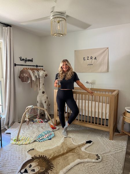 Nursery reset 🧽🧼🧹 love a clean space for the week! Linking some details of my sons neutral safari nursery. Crib, play mat, name flag, jumbo giraffe 
#cleaning #nursery #babyitems 

#LTKhome #LTKbaby