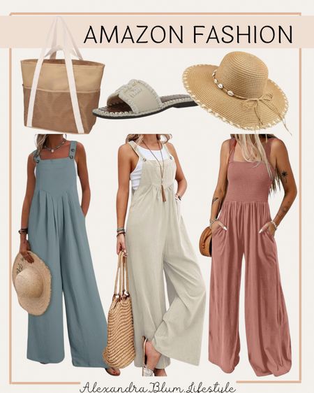 Jumpsuits from Amazon! Perfect vacation outfit and travel outfit! Beach bag, beach hat, and white slide sandals! Amazon fashion! Amazon trends! 


#LTKFindsUnder100 #LTKStyleTip #LTKSeasonal