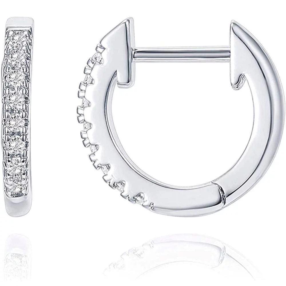 Deenee's White Gold Hoop Earrings for Women and Men Cartilage Earring Silver Jewelry Gifts for Wo... | Walmart (US)