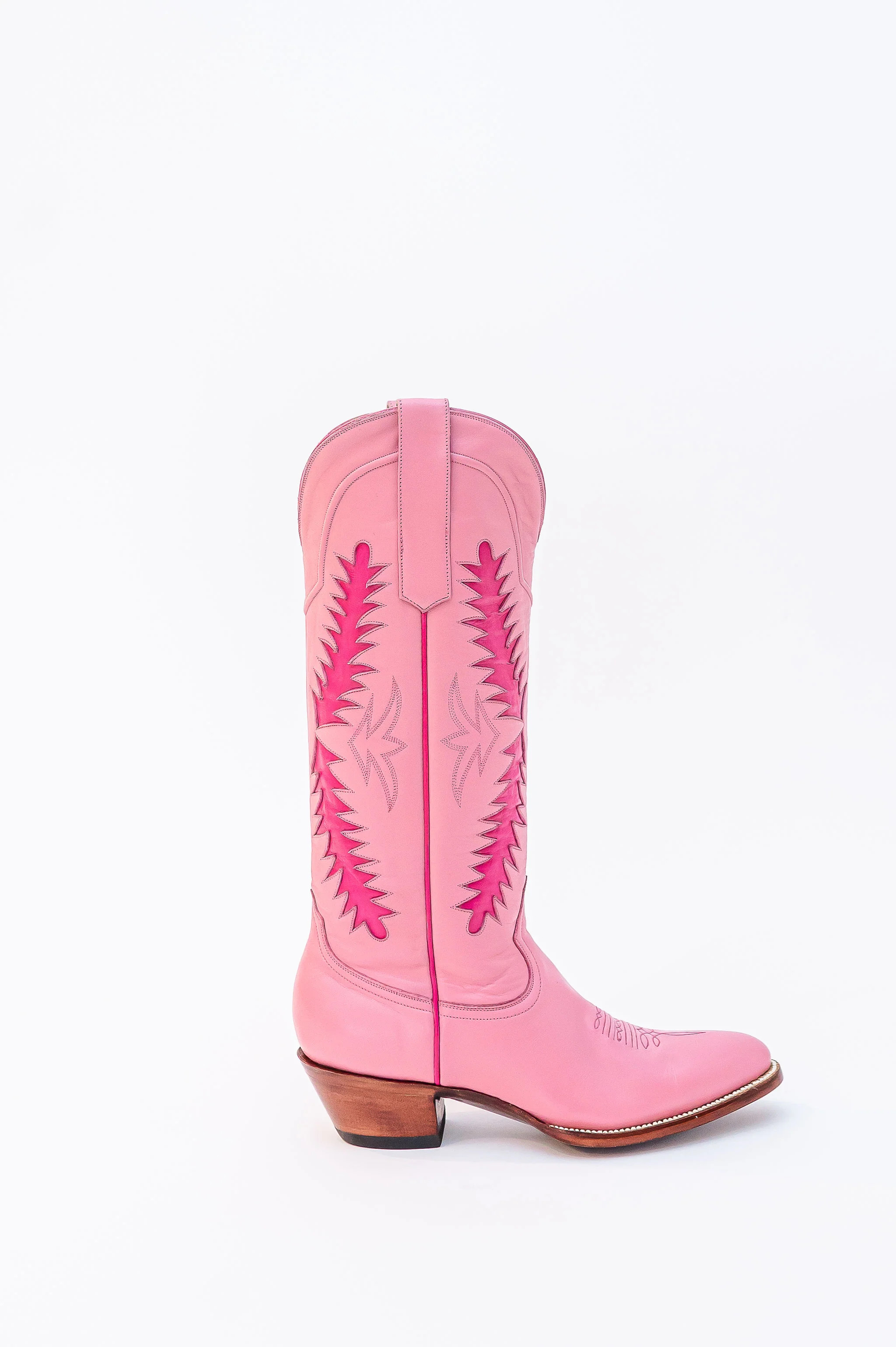 Finnley Cowgirl Boot in Pink with Hot Pink | Petite Paloma