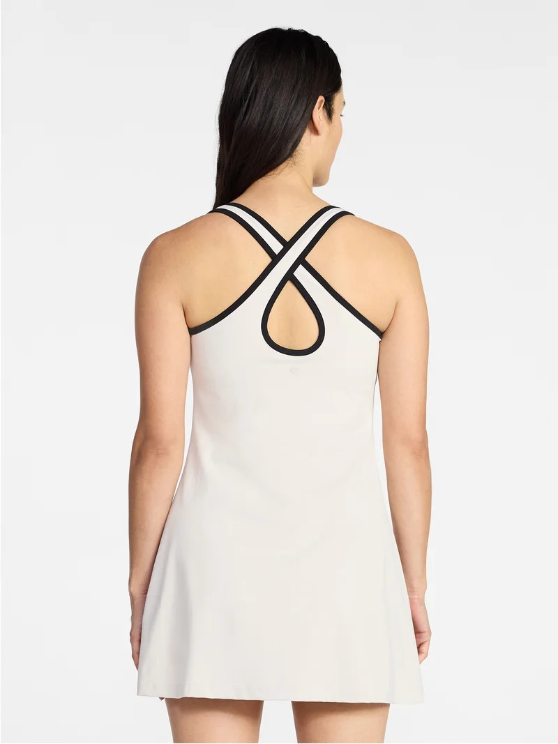 Avia Women's Criss Cross Back Piped Trim Active Dress, Sizes XS-4X | Walmart (US)