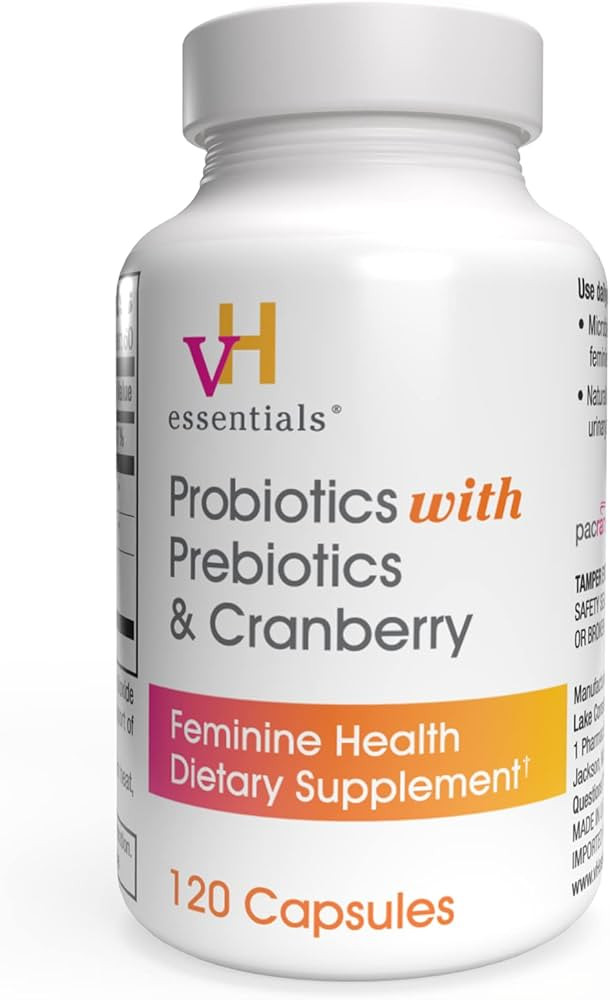 vH essentials Probiotics for Women with Prebiotics, Cranberry & Vitamin C - 120 Capsules (60 Day ... | Amazon (US)