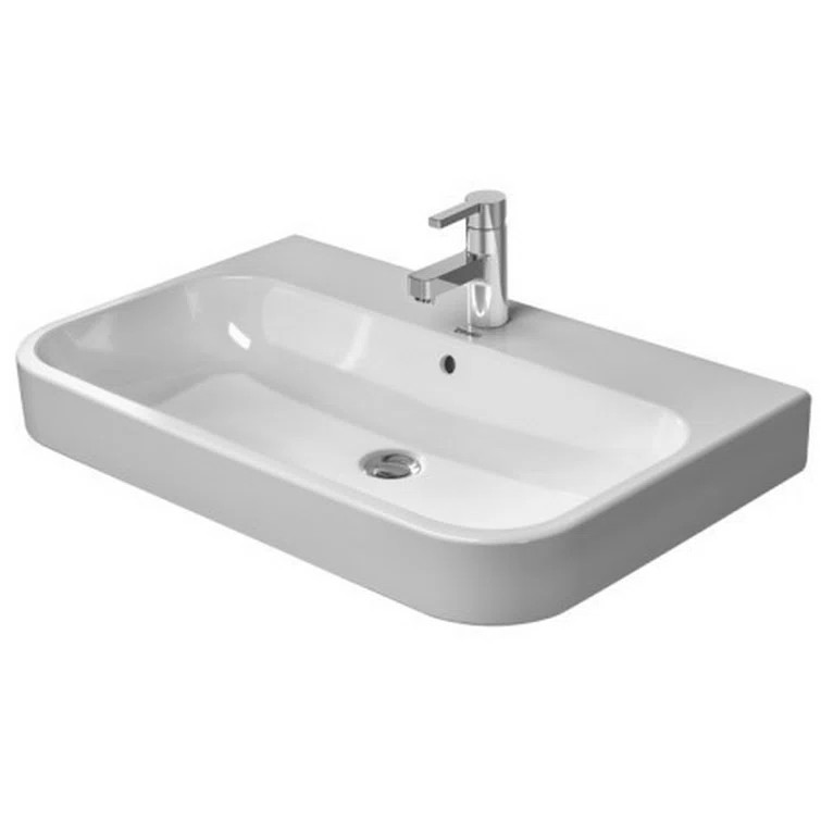 Happy D.2 Ceramic Rectangular Wall Mount Bathroom Sink with Overflow | Wayfair North America