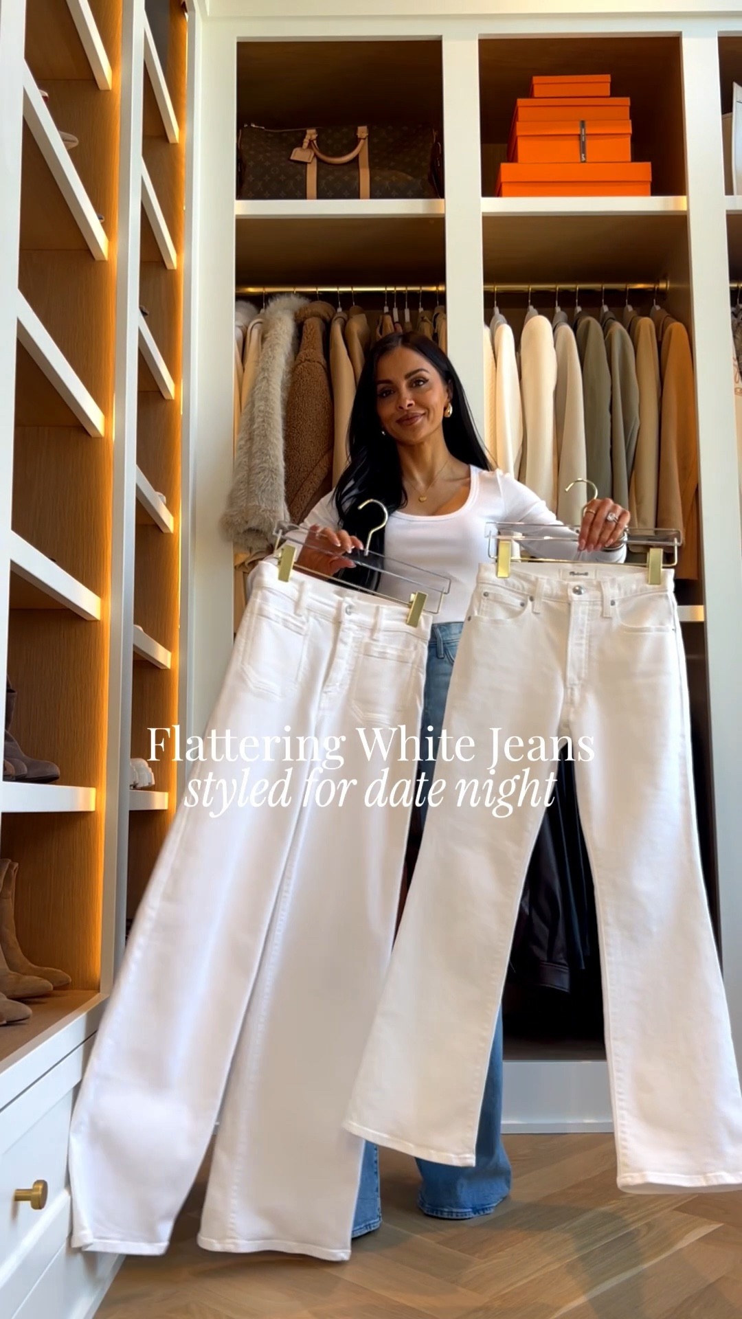 My favorite white jeans for spring
Styling my two favorite white jeans that are actually flattering for date night 
Madewell crop white jeans from Nordstrom wearing a 24 - run TTS
Frame white jeans wearing a 24
Bardot white lace top 
Nordstrom black lace bodysuit 
Amazon Hermes inspired belt 
White heels from Nordstrom




#LTKPetite #LTKOver40 #LTKootd