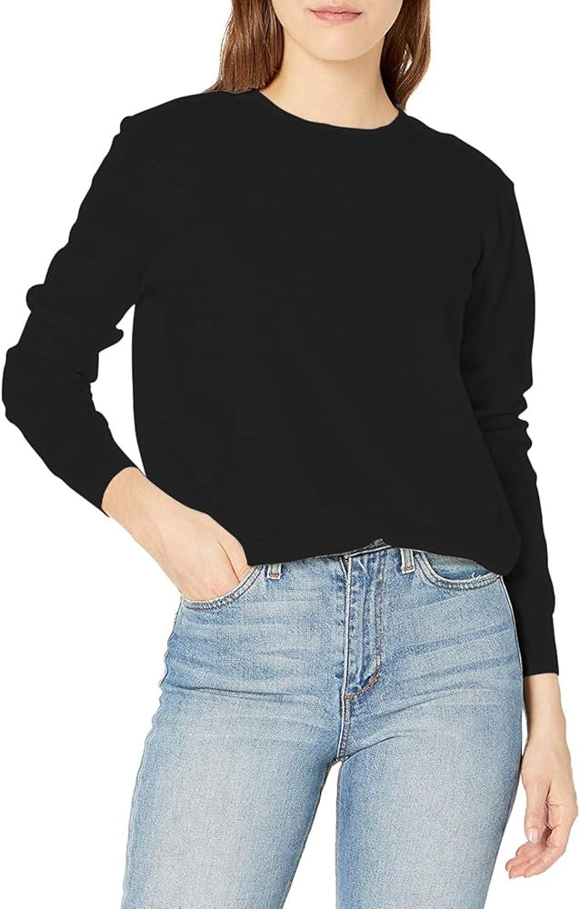 QUALFORT Women's Crewneck Sweater Soft Knitted Pullovers | Amazon (US)