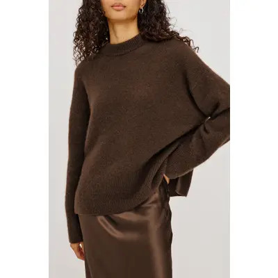 Rails Miranda Cashmere & Silk Sweater in Chocolate at Nordstrom, Size X-Large | Nordstrom