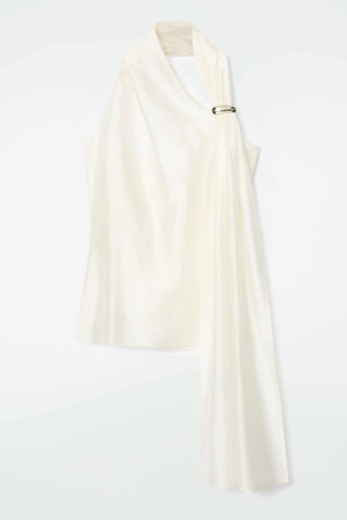ASYMMETRIC BROOCH-DETAIL BLOUSE | COS UK