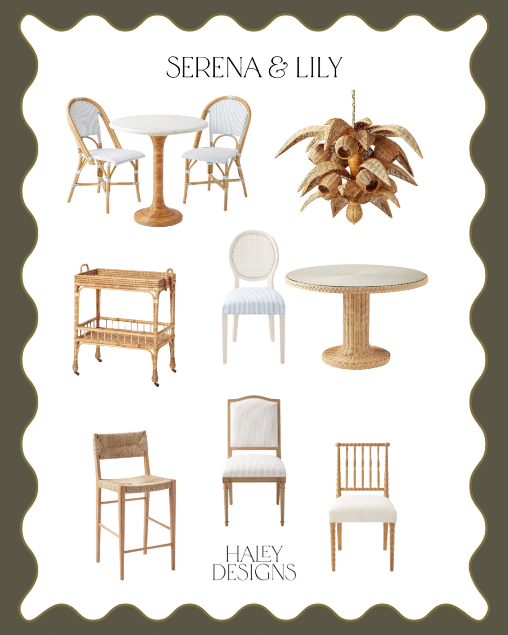 NEW from Serena and Lily ✨ 

dining table
dining set
bistro dining table
bar cart
coastal home furniture
coastal light fixture 

#LTKStyleTip #LTKSaleAlert #LTKHome