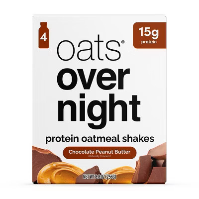 Oats Overnight Chocolate Peanut Butter Breakfast Shake - 8.8oz/4ct | Target