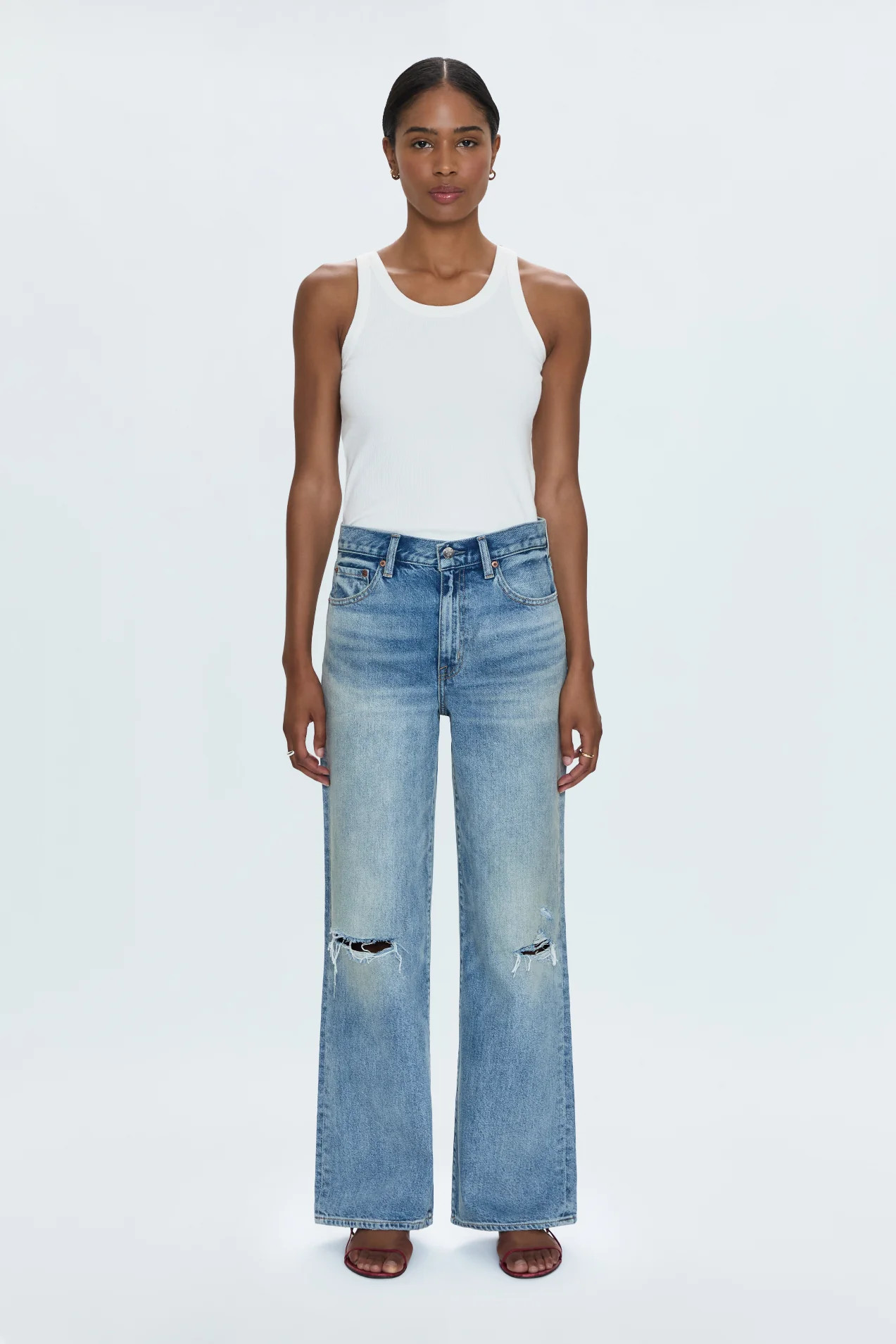 Hendrix High Rise Relaxed Jean - Apprentice Distressed | Pistola Denim