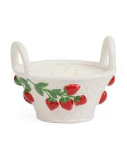 13oz Ceramic Strawberry Basket Candle | TJ Maxx