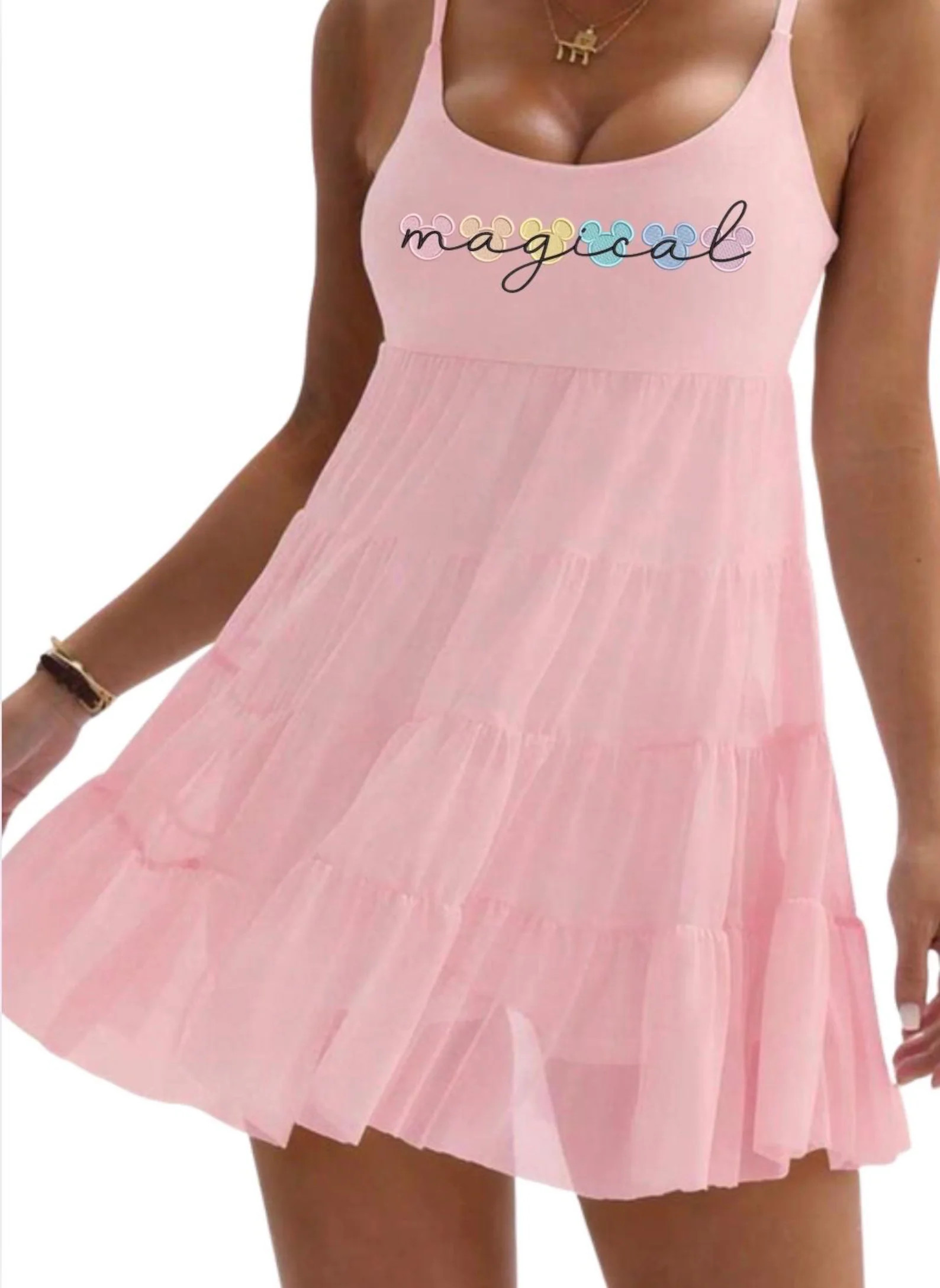 Pink Disney Girly Disney flowy Tennis Dress, Disney Outfit For Women | Etsy (Global)