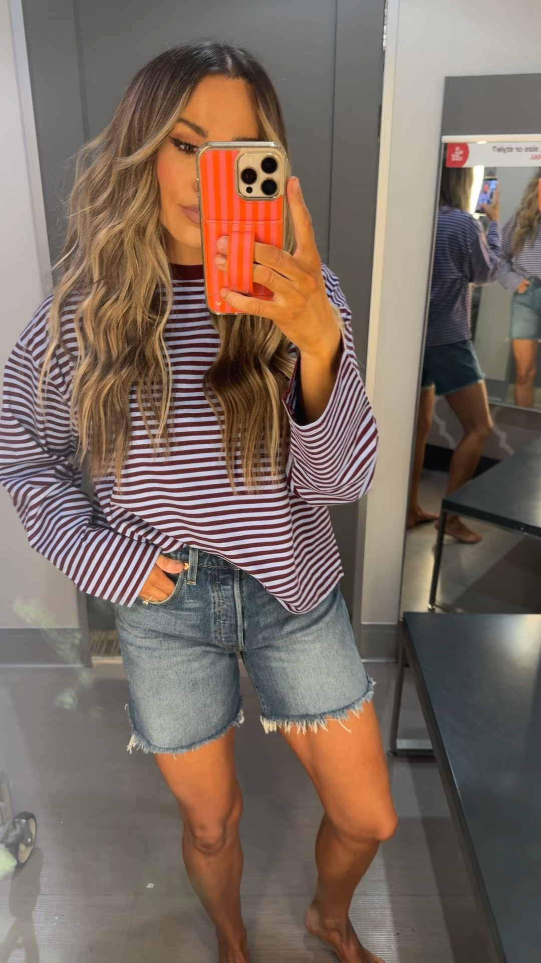 The cutest striped top and best shorts that are mom friendly!

#LTKSaleAlert #LTKOver40 #LTKTall