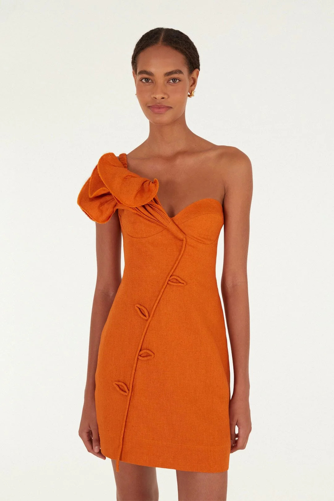 Orange Flower Euroflax\u0099 Premium Linen Mini Dress | FARM Rio | FarmRio (US)