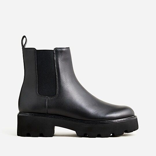 Lug-sole Chelsea boots in leather | J.Crew US