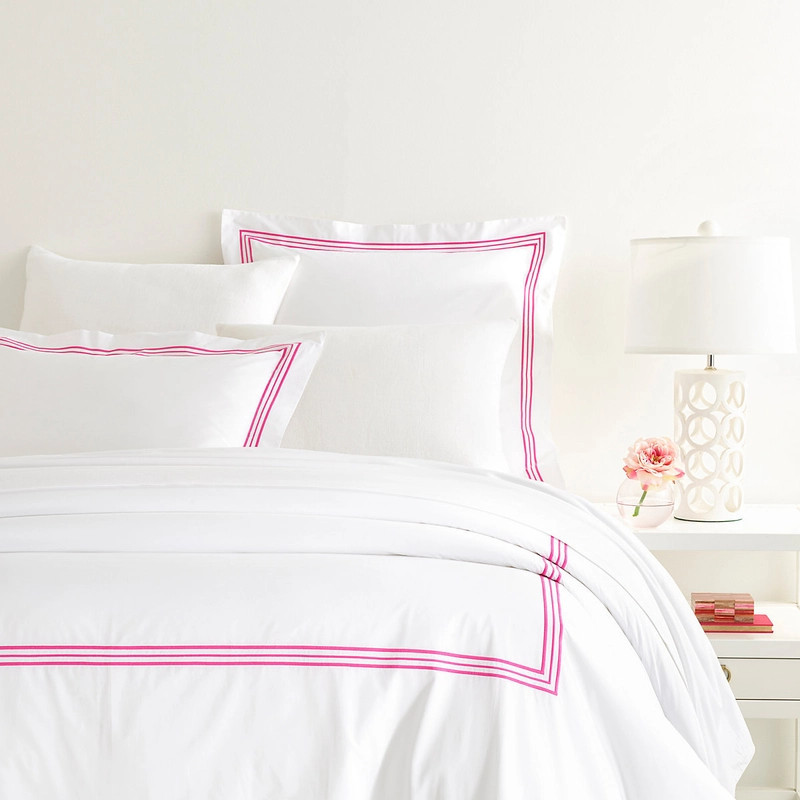 Trio Fuchsia Duvet Cover | Annie Selke