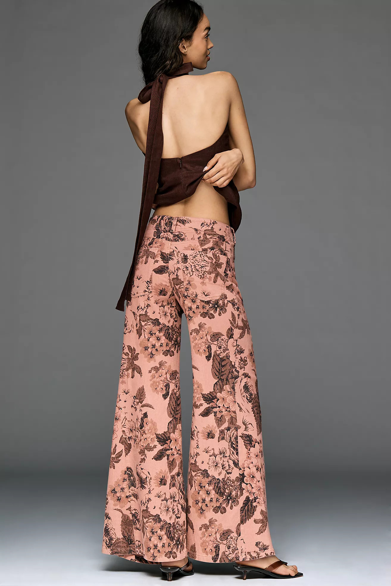 Adi Mid-Rise Clean-Hem Flare Pants by Pilcro | Anthropologie (US)