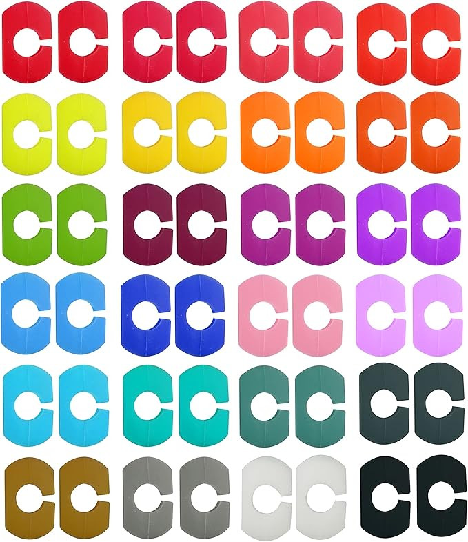 Lasiyanor 48Pcs Wine Glass Markers Charms, Silicone Glass Markers for Bar Party Martinis Cocktail... | Amazon (US)