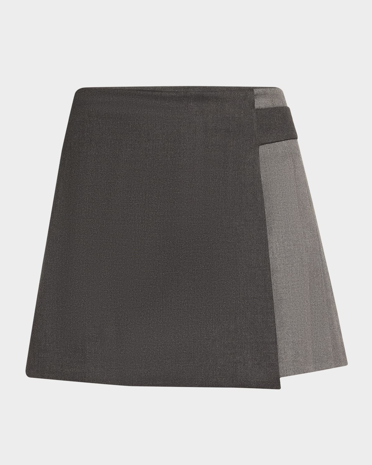 Toni Asymmetric Pleated Mini Skirt | Neiman Marcus