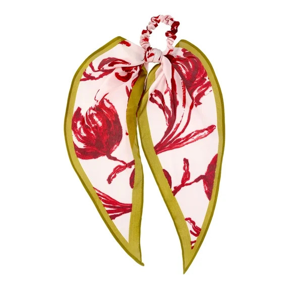 Time and Tru Women's Print Pony Scarf Hair Accessory, Blush | Walmart (US)