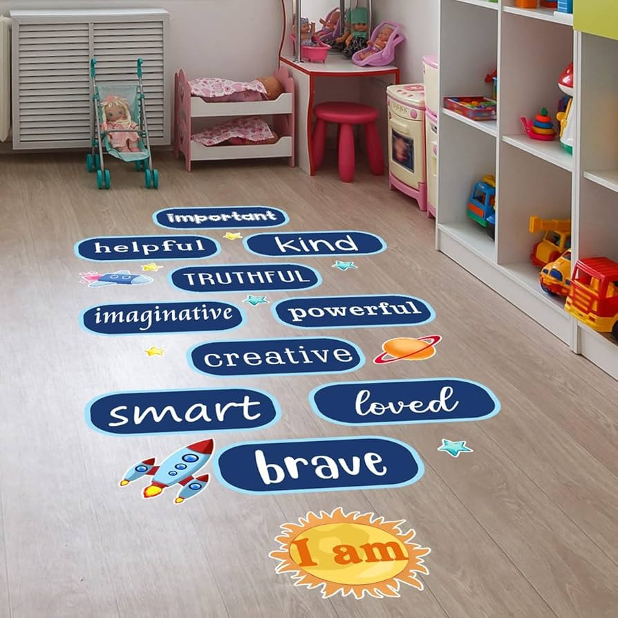 Inspirational Quotes Floor Decals Motivational Hopscotch Game Stickers Positive Saying Wall Decal... | Amazon (US)