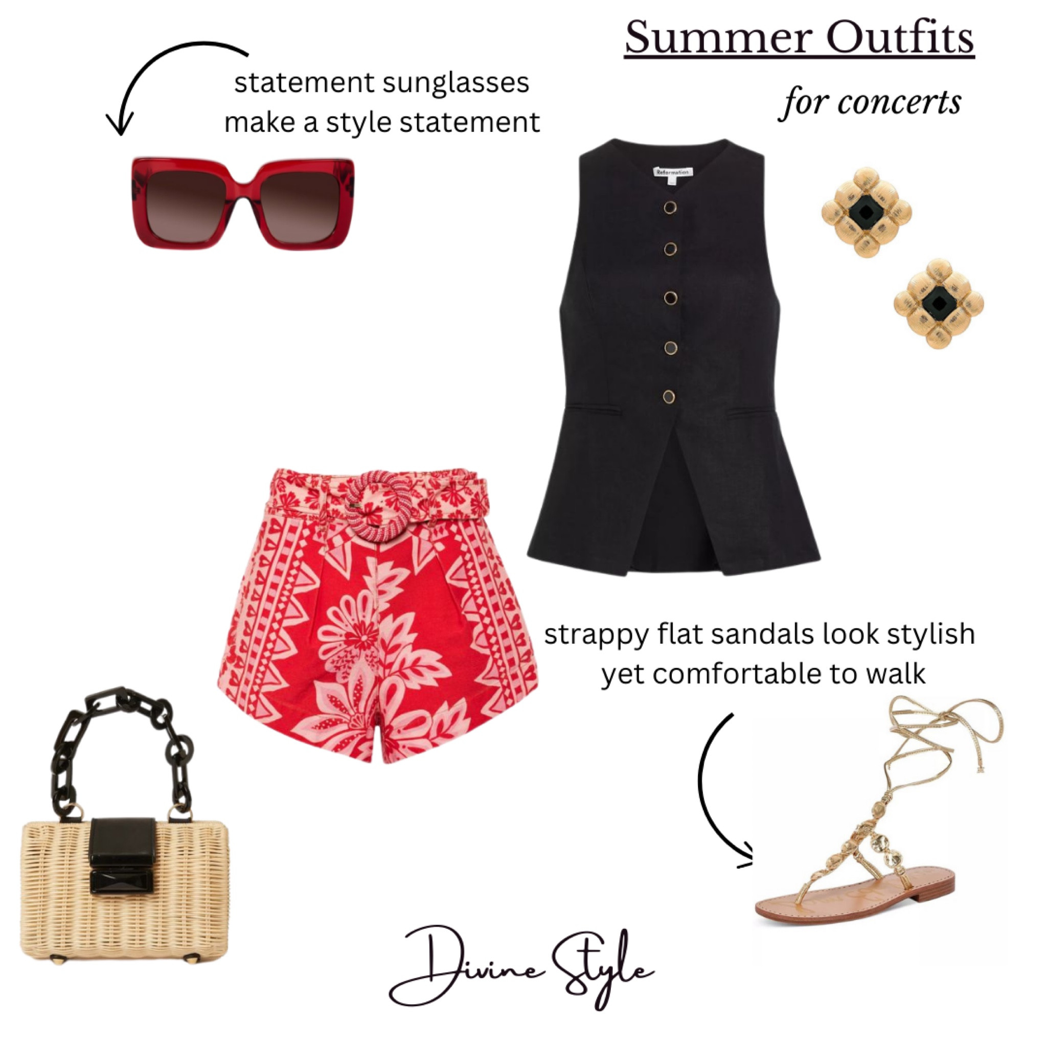 Great outfit to wear for summer concerts 🎶 or wear anywhere. Love the print shorts with a linen top. Fits true to size.

#LTKSeasonal #LTKItBag #LTKShoeCrush